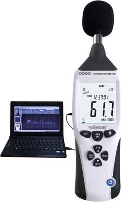 Velleman Professional sonomètre, enregistreur de données, interface usb, 262144 mesures, windows os