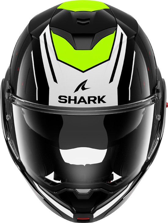 SHARK Casque Oxo Rydger Noir Blanc Jaune KWY System - Taille L - Casque