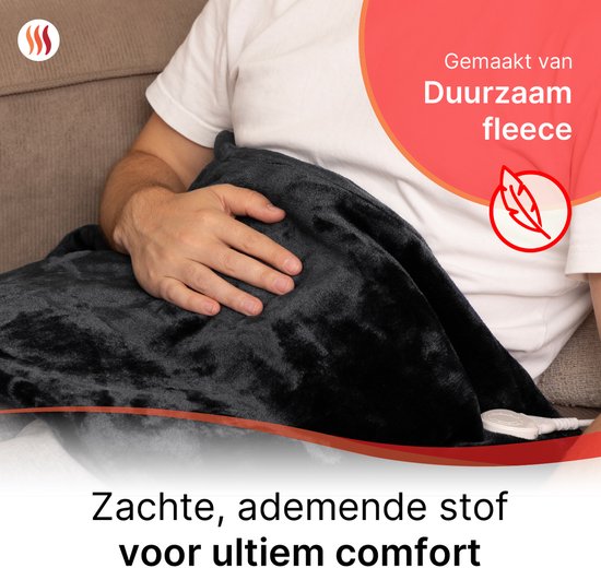 Seranova Coussin chauffant électrique pondéré pour le dos, les épaules et le cou - Coussin chauffant - Coussin chauffant - 1.3KG - 100w - Gris