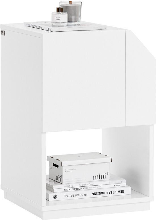 SoBuy FBT136-W Table d'appoint - Table basse en bois composite blanc