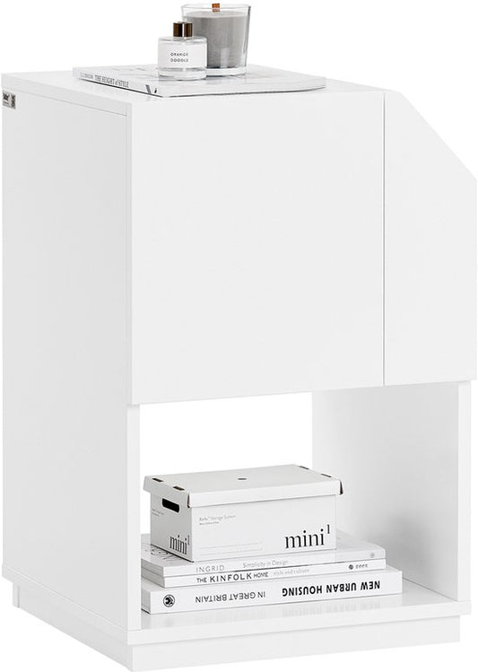 SoBuy FBT136-W Table d'appoint - Table basse en bois composite blanc