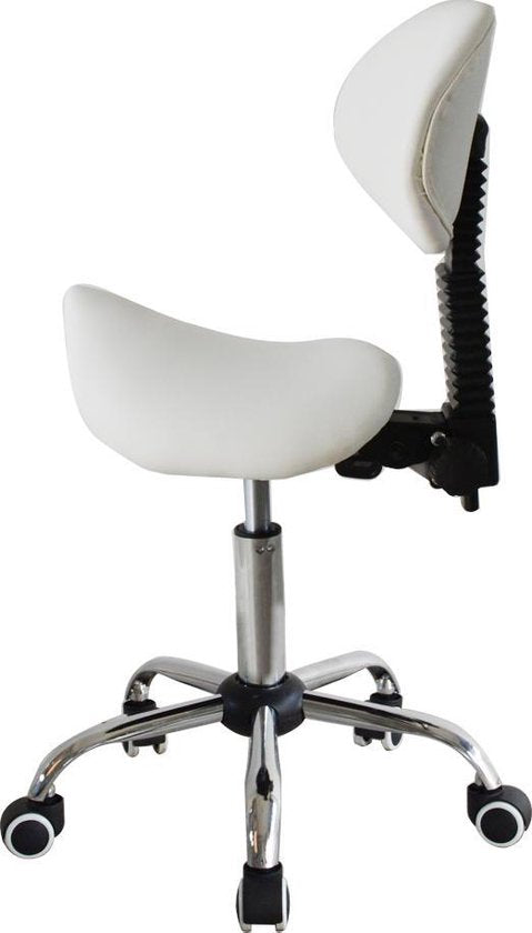 Tabouret de selle ergonomique dossier inclinable - tabouret de barbier - tabouret - hauteur réglable