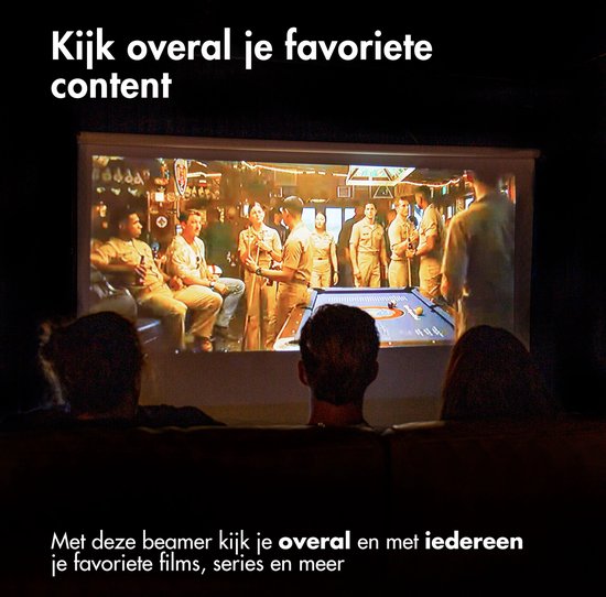 iMoshion Portable Beamer - Mini Beamer / Projecteur Full HD - Streaming via WiFi - Noir