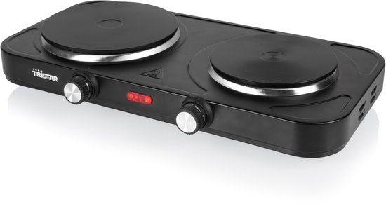 Tristar Table de cuisson électrique 2500W - KP-6152 - 2 zones de cuisson - En pose libre - Noir