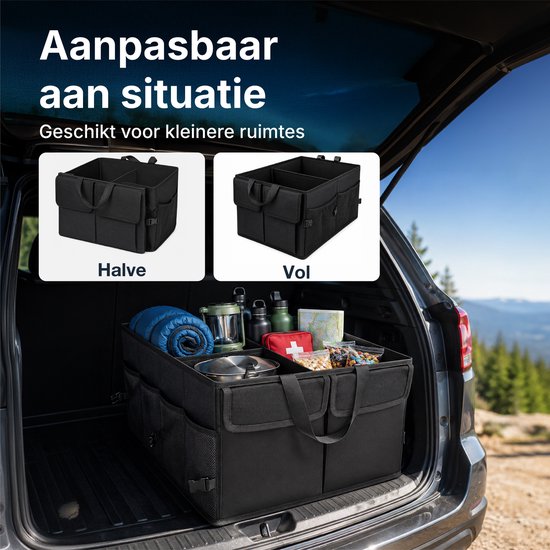 Organisateur de coffre - Compact et spacieux - Accessoires de voiture - Boîte de rangement pour siège auto - Pour siège arrière - Noir - Luft