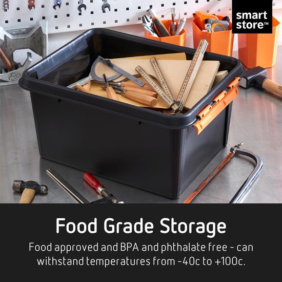 SmartStore™ Pro 31 Boîte de stockage 32L noir - Empilable et emboîtable - Approuvé pour les aliments - Boîte de stockage.