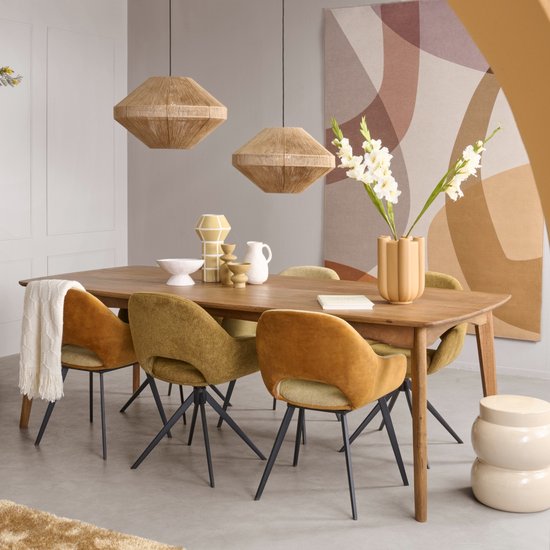Mica Decorations Table d'appoint Vendi - H40 x Ø35 cm - Céramique - Crème