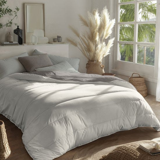 Zelesta® Royalbed Tender Grey & Cream 200x200cm - Couette sans housse - 30 jours de sommeil à l'essai - Couette sans housse lavable - Couette imprimée - Couette d'été et d'hiver toute l'année