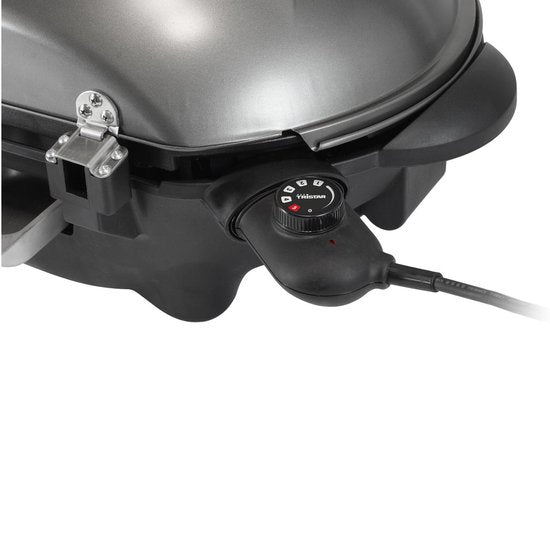 Tristar BQ-2816 Barbecue électrique - Barbecue électrique - Barbecue sur pied - Peut être utilisé comme barbecue de table - Plaque de cuisson 46 x 35 cm - Noir