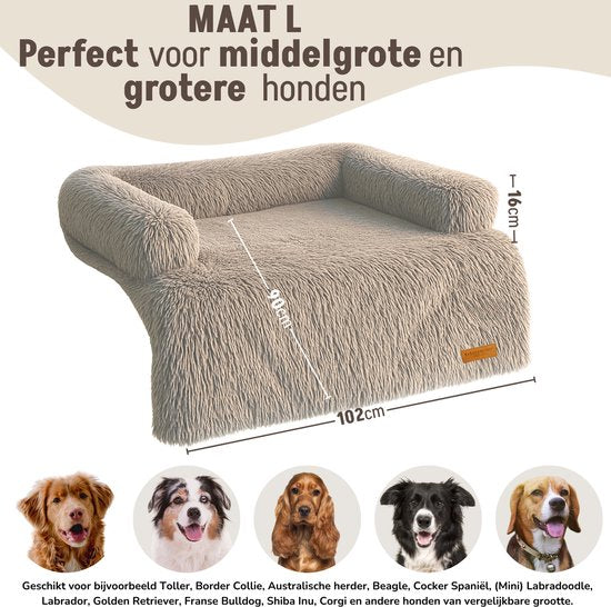 By Cee Cee Original Dog Rug Bench - Panier pour chien - Premium - Entièrement zippé - Mocha - 102x90 - Taille L