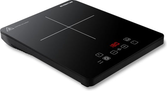 Inventum KI120T - Plaque de cuisson à induction - 1 zone de cuisson - 2000 watts - 10 positions - Poêle 15 à 20 cm - Minuterie - Sécurité enfants - Noir