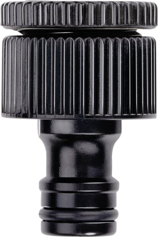 Tête d'arrosage BLACK+DECKER avec 3 raccords pour tuyau d'arrosage - Débit d'eau réglable - Plastique - Noir/Orange