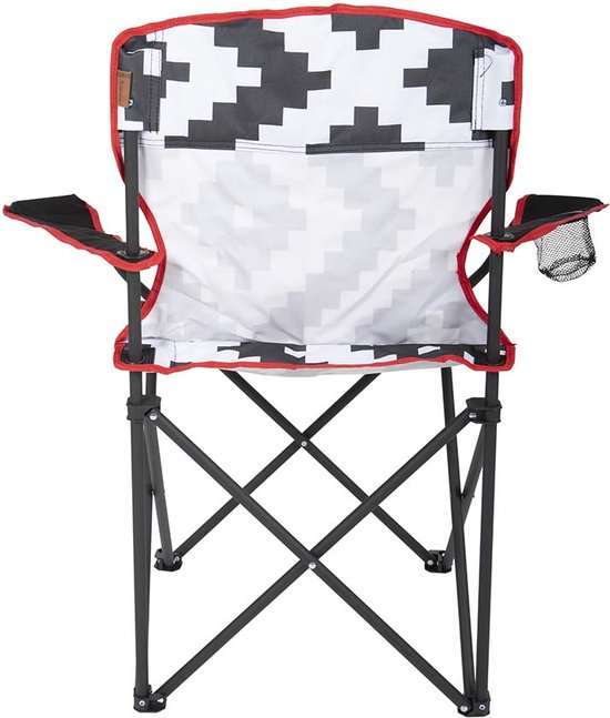 Bo-Camp - Urban Outdoor - Chaise pliante - Madison - Noir/Blanc