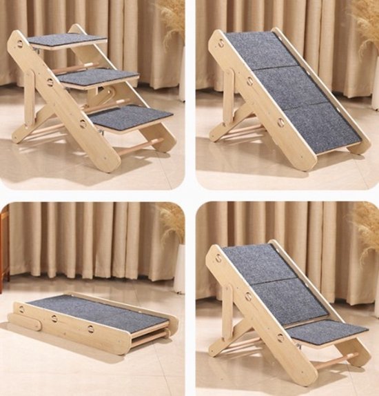 Ceruzo Marchepied et passerelle pour chien - réglable - pliable - 34-40 cm