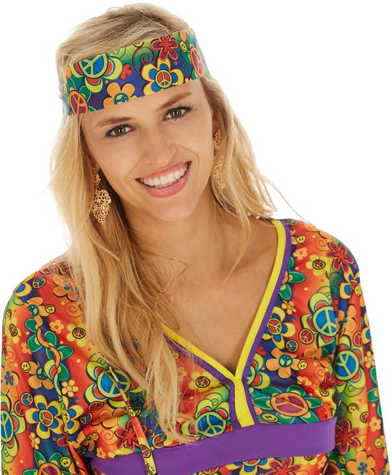 dressforfun - Costume Femme Hippie XXL - costume de déguisement costume d'halloween costume de fête costume de carnaval robe de soirée - 300946