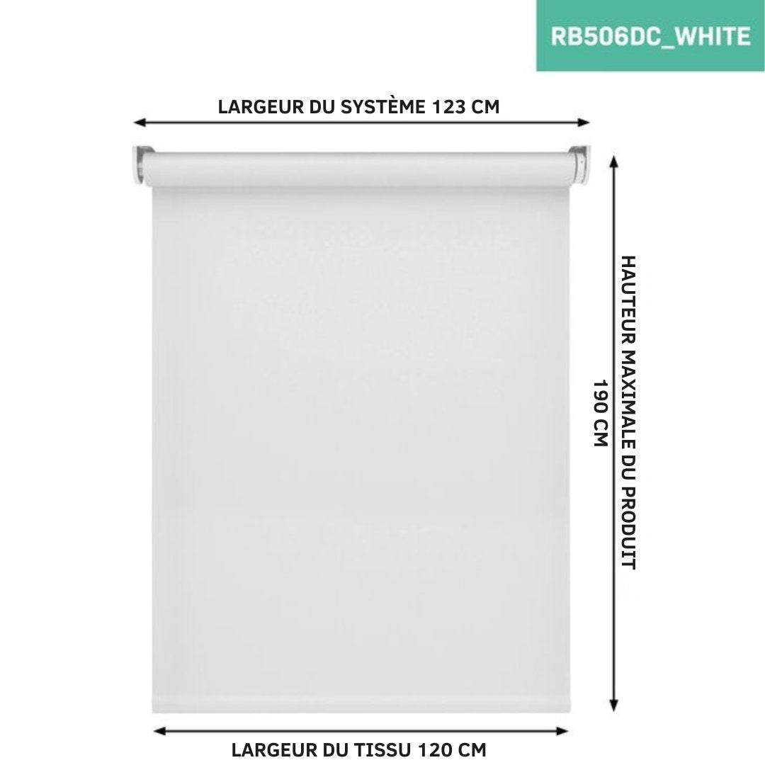 Store électrique VONROC - Extension - 120 x 190 - Sans télécommande ni câble de chargement - Blanc