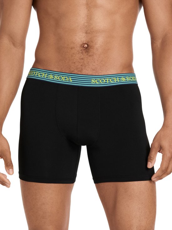 Scotch & Soda Active Stretch Boxer Briefs - Hommes - Navy/Grey/Black - Lot de 3 - Performance Fit Taille M