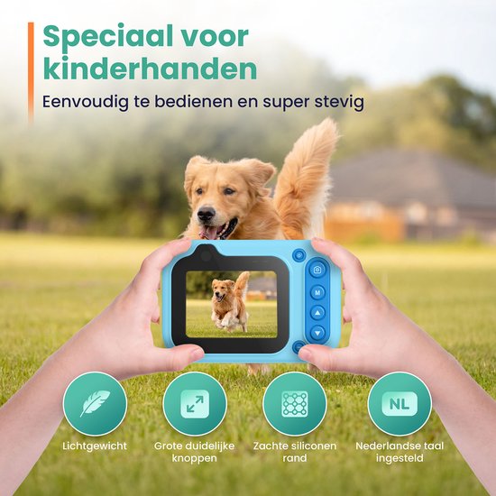 ODESSEY Caméra étanche pour enfants - avec trépied - Full HD - Caméra selfie - Carte SD 32 Go - Photo - Vidéo - Jeux - Caméra numérique pour enfants - Caméra photo pour enfants - Bleu