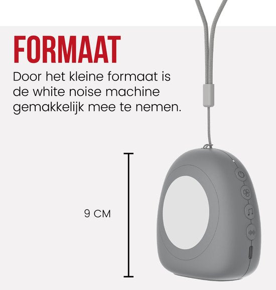 Machine à bruit blanc - Aide au sommeil - Bruit blanc - Aide au sommeil de bébé - Goutte - Gris