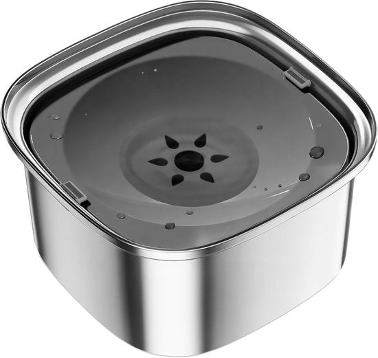 Vulpes Goods® Drinking Bowl Dog - Bol à eau pour chiens - Anti-renversement - Réduit la bave - acier inoxydable - En déplacement - 3L