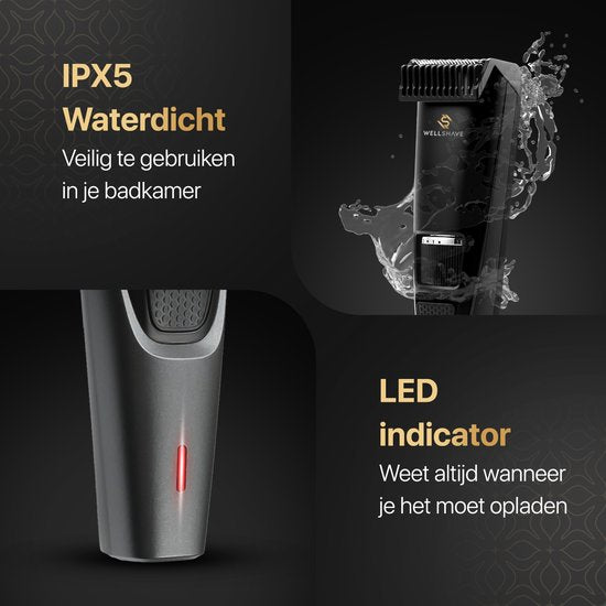 Wellshave Beard Trimmer Men Perfection - Tondeuse pour hommes - Tondeuse barbe et corps - Tondeuse cheveux hommes