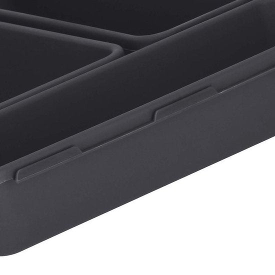 Springos Organisateur de tiroirs | Plateaux de rangement | Séparateur de tiroirs | pour la cuisine et le bureau | Salle de bain | Plateaux de tiroirs | Organisateur de maquillage | 8 pièces | Anthracite