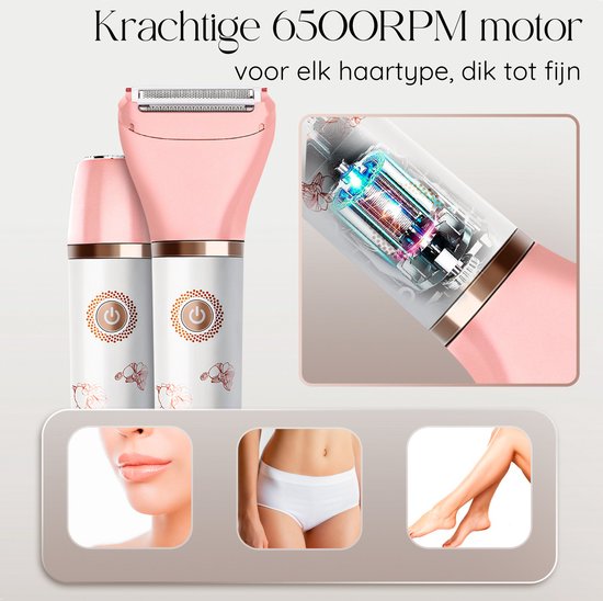 Sansbeauté® 2-in-1 Ladyshave - électrique - pour le visage, les aisselles et les jambes - rechargeable par USB