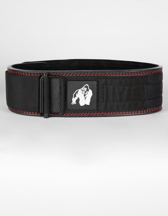 Gorilla Wear Halter Belt - 4 Inch Premium Leather Lifting Belt - Black - 2XL/3XL
