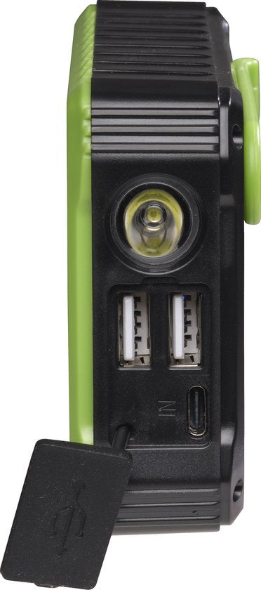 Denver Solar Powerbank 10 000 mAh - Alimentation solaire - Pack d'urgence - Lampe de poche incluse - PSO10012