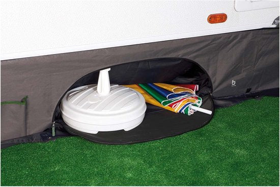 Bo-Camp - Coupe-tirage pour caravane - Universal deluxe - Avec compartiment de rangement