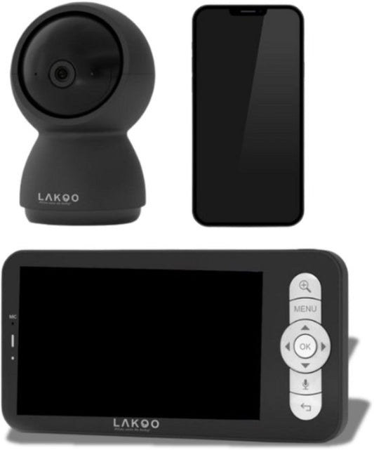 LAKOO® Kitty Baby Monitor avec caméra et application - Noir - Premium HD Wifi