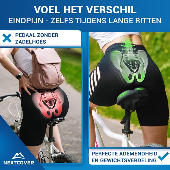 NEXTCOVER® New Universal gel saddle cover bike including rain cover [memory foam] - Housse de selle imperméable avec rembourrage multicouche - Housse de selle imperméable pour selle de vélo pour hommes et femmes - Slim