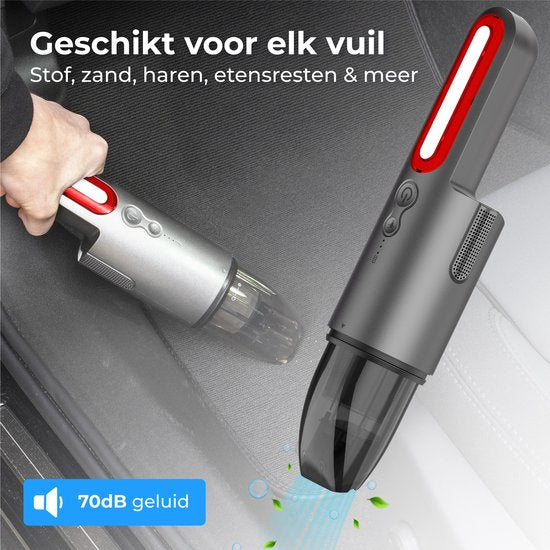 Nuvance - Aspirateur de Voiture - 6000Pa - Aspirateur à Main sans Fil - Rechargeable par USB - Aspirateur de Main - Aspirateur de Voiture - Ramasse-miettes - Ramasse-miettes