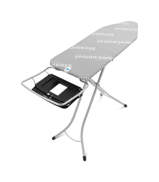 Brabantia Steam Control Table à repasser C - avec support de centrale vapeur - 124 x 45 cm