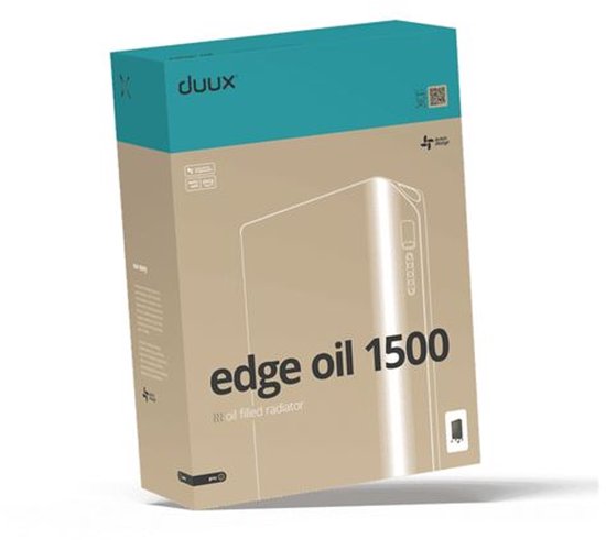 Duux Edge DXOH11 Oil - Radiateur à huile intelligent avec thermostat - Radiateur à huile 1500W - gris