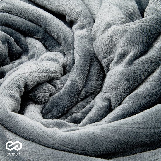 Infinity Goods Couverture électrique - Couverture chauffante - 2 personnes - 180 x 160 cm - Avec minuterie - Couverture - Polaire - Anthracite