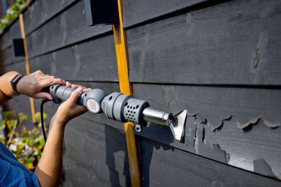 QLT Brûleur de mauvaises herbes électrique 3-en-1 - Allume-barbecue - Brûleur de peinture - 2000W - Avec 5 accessoires et roues