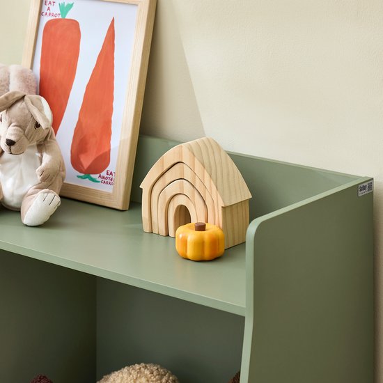 Sobuy Bibliothèque de rangement pour enfants avec 5 compartiments Meuble de rangement étagère pour jouets Bibliothèque porte-revues Vert 80x34x104cm KMB55-K-GR