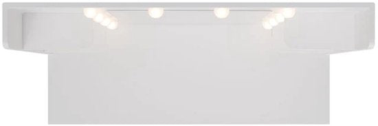 Malia coiffeuse / table de maquillage - Miroir et LED inclus - Blanc
