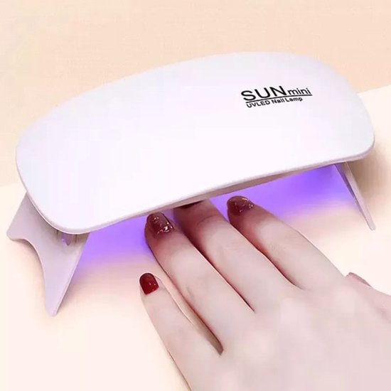 Sèche Vernis SunMini - Professionnel & Compact - Eclairage LED 6W - Gel Paint - Lampe à ongles - Soin des ongles - Chargeur USB - Sèche Vernis à ongles - Lampe à vernis à ongles - Blanc
