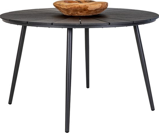 House Nordic Garden Table Atlanta Plastic Black Ø120cm