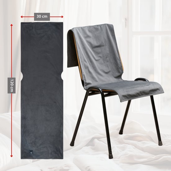 alpina Heat Pad Rechargeable - Coussin chauffant électrique sans fil avec arrêt automatique - Coussin chauffant pour chaise ou usage extérieur - Coussin chauffant pour chaise noir