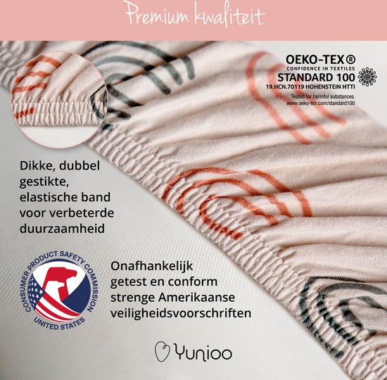 Yunioo Drap berceau universel │ Drap housse bébé pour landau, panier à langer et panier mosaïque │ Housse de matelas à langer │ Cadeau de maternité baby shower │ 3 packs │40x80 cm élastiqué.