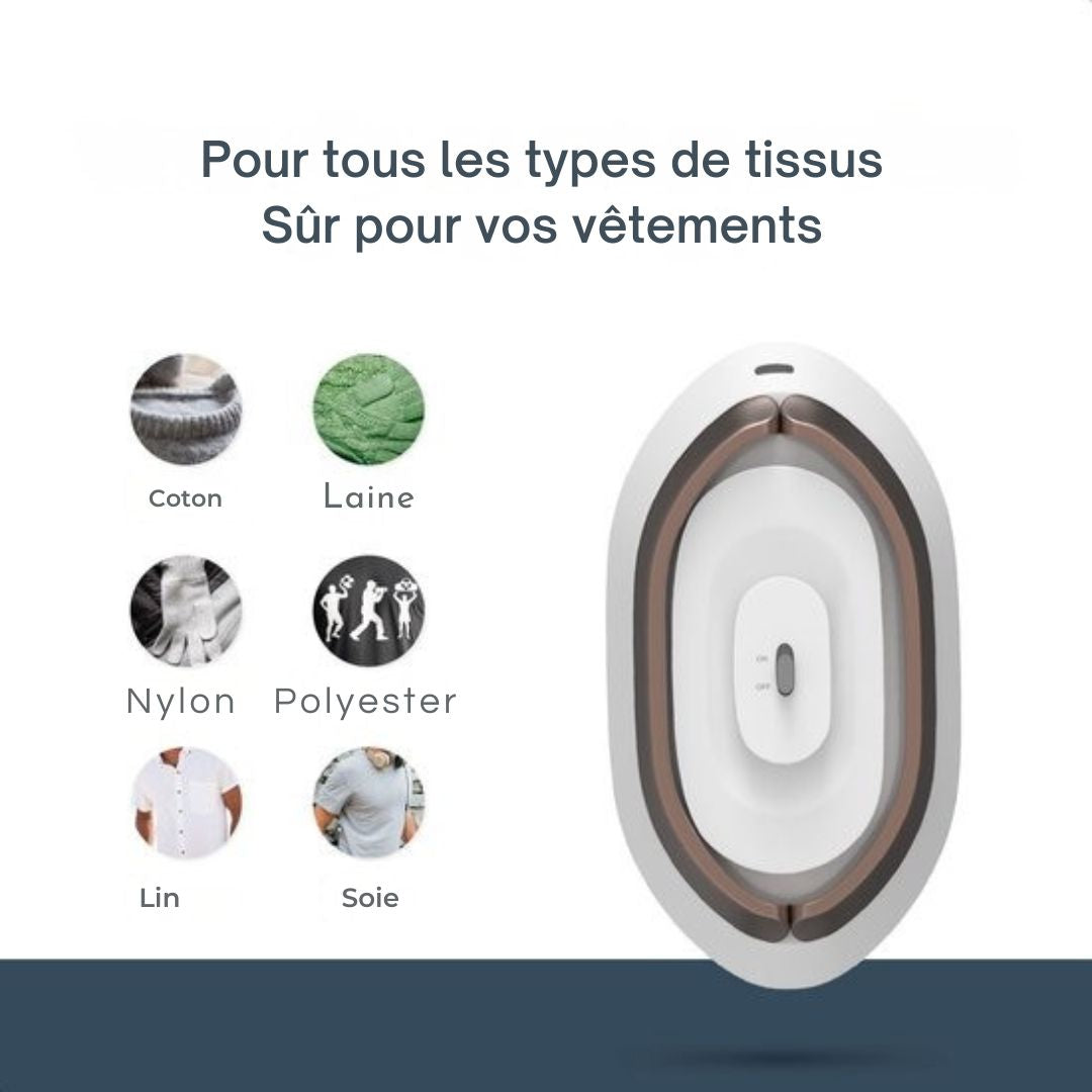 Fer à repasser de voyage - Merkloos - Mini - compact et portable - Fonction séchage et vapeur - blanc