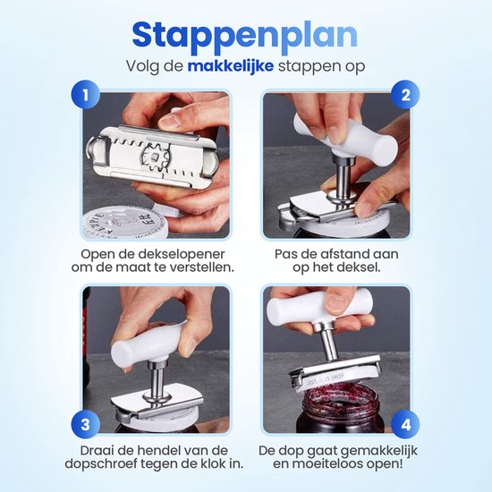 Techvavo® Pot Opener - Handy Opener For Pots - Ergonomic Lid Opener - Pot Opener - Kitchen Tools - Rheumatism Aids