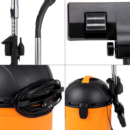 Monzana Aspirateur eau et poussière - 1200W 15L Container - Noir/Orange