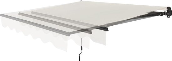 Auvent - 300 x 250 cm - Beige - Matériel de fixation inclus