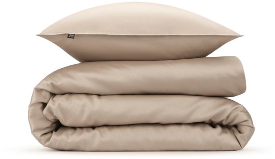 ZoHome Satinado Housse de couette - Litsjumeaux - 240x200/220 cm - Forest Sand