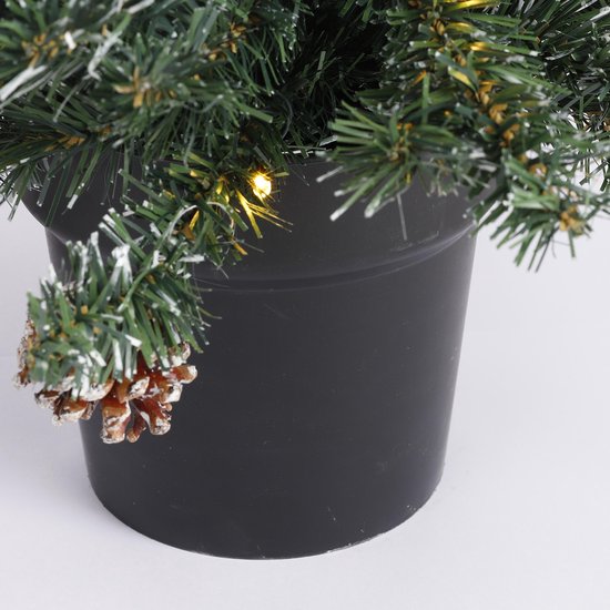 Black Box Trees Creston Ensemble de 2 arbres de Noël et 1 couronne avec lumières LED - Vert