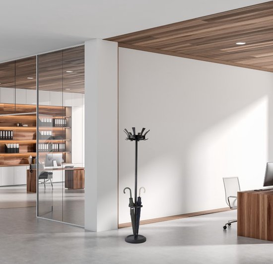 BRASQ Porte-manteau London CS300 - Noir - Acier - Porte-manteau vertical - 181 cm - Moderne